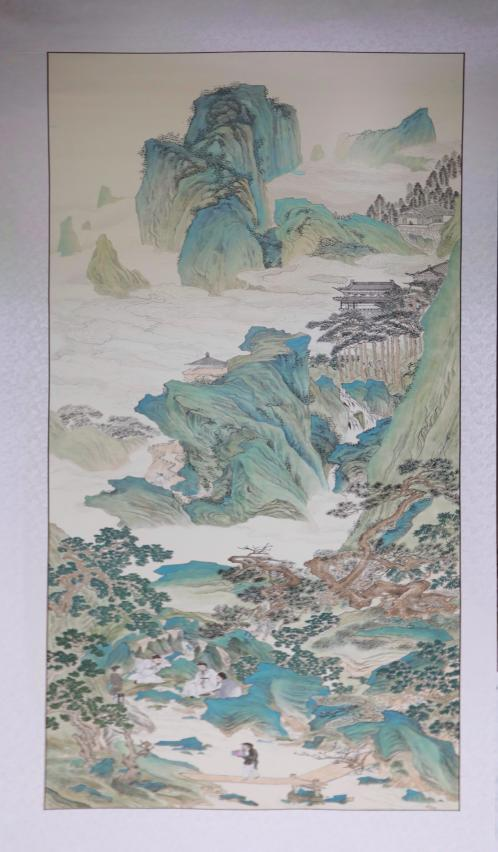 20250423-114 周年校庆｜mk手机注册离退休教职工书画作品展和摄影作品展开幕-段鸿杰-作品名称：《桃园仙境图》作者：李彦.png