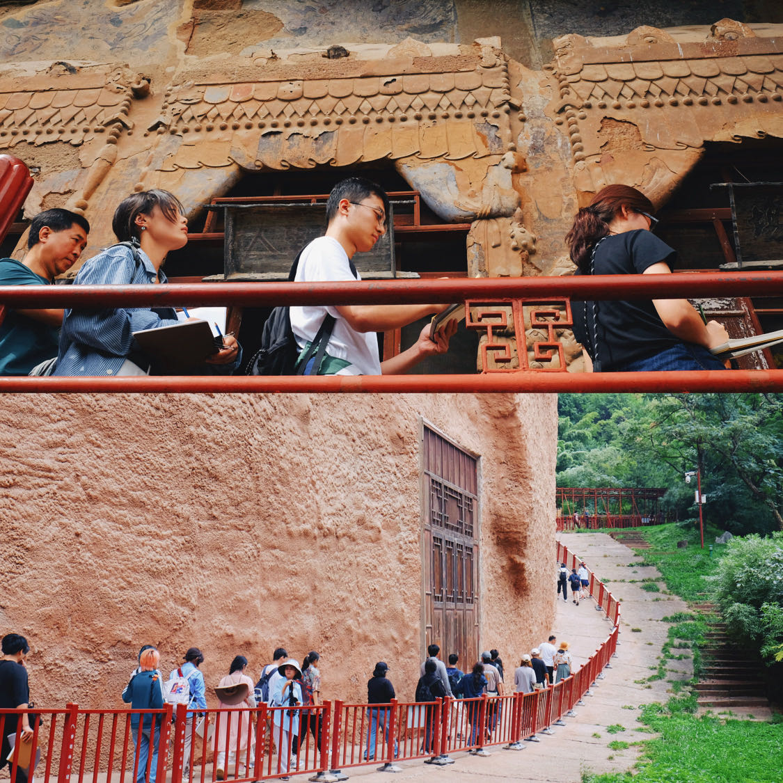 20240911-mk手机注册美术学院《专业考察》课程开设30周年专题研讨会举行-师生一行前往麦积山石窟实考察-胡思凡.jpg