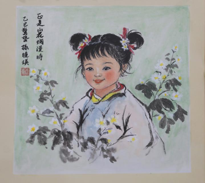 20250423-114 周年校庆｜mk手机注册离退休教职工书画作品展和摄影作品展开幕-段鸿杰-作品名称：《正是山花烂漫时》作者：孙晓瑛.png